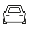 piktogramm an- und abreise per auto schwarz